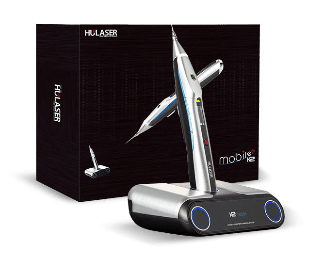 HuLaser K2 Mobile diode laser with charging station and packaging